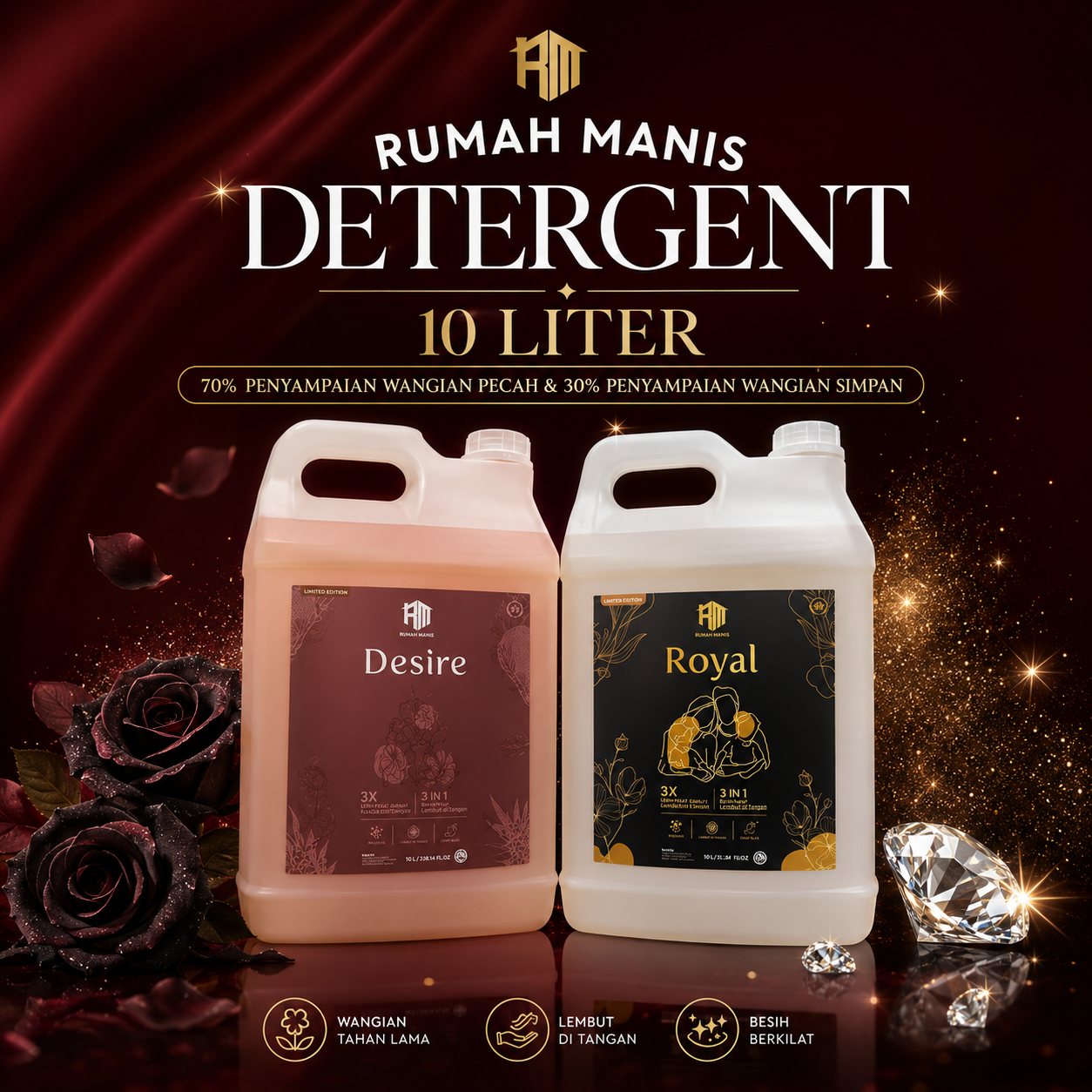 SABUN DOBI DETERGENT RUMAH MANIS 10L LIMITED EDITION